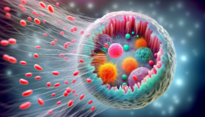 Illustration of exosomes promoting tissue regeneration
