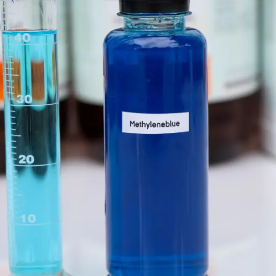 Graduated cylinder of Methyleneblue