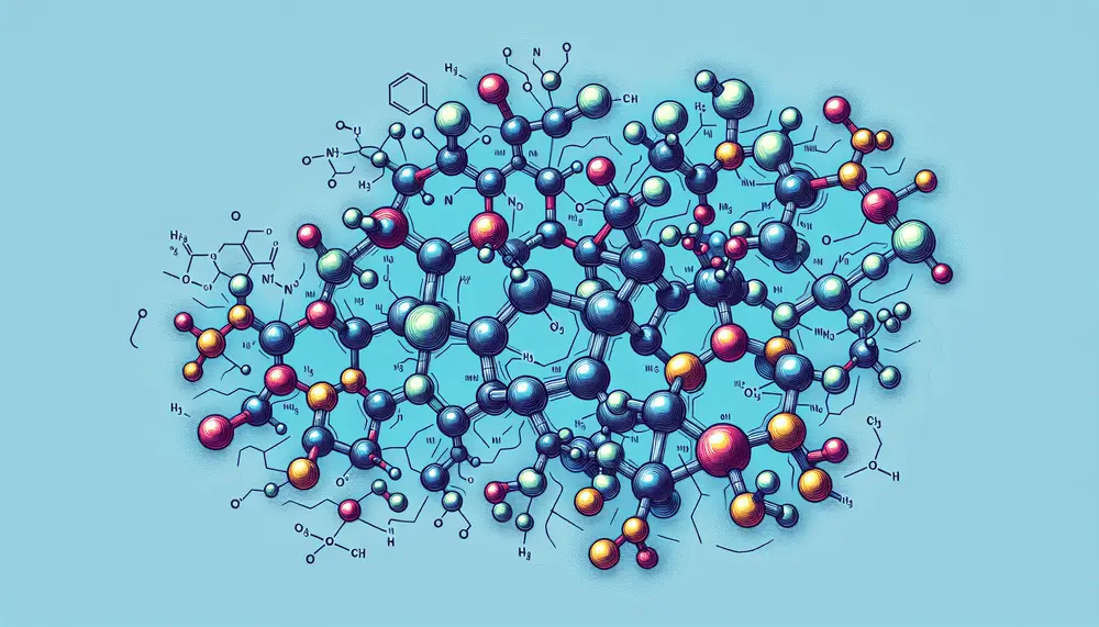 Illustration of methylene blue structure.