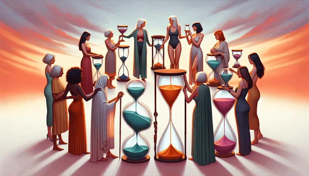 Illustration depicting the duration of common menopause symptoms