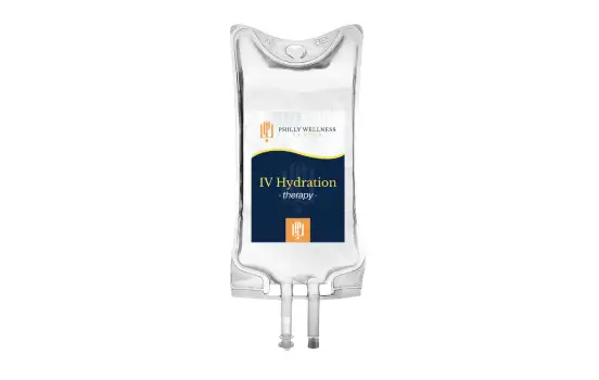 Hydration IV therapy with nutrients available at Philly Wellness Center.